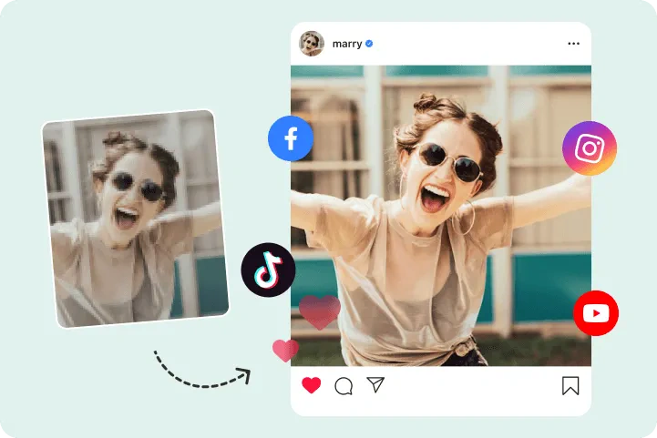 Mejora imágenes para Instagram, Facebook y más