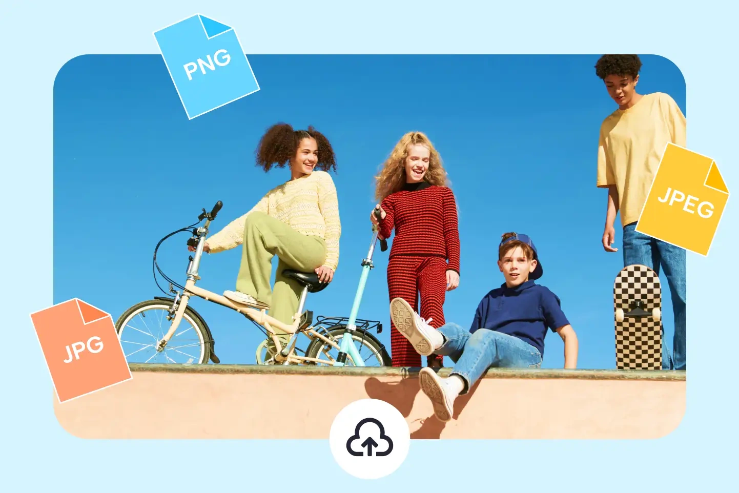 Upload JPG, PNG, or JPEG images to start removing people from photos