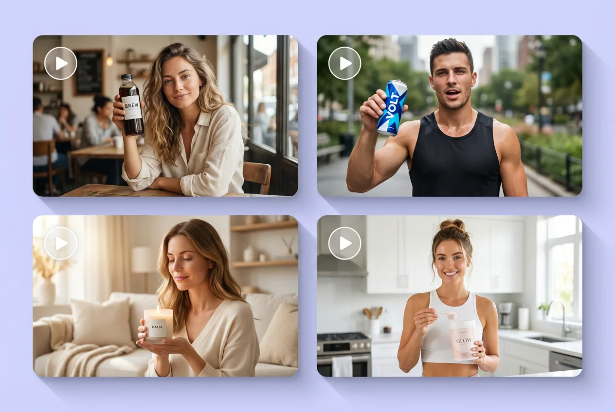 Ideas de vídeo para bebidas, velas y productos cotidianos