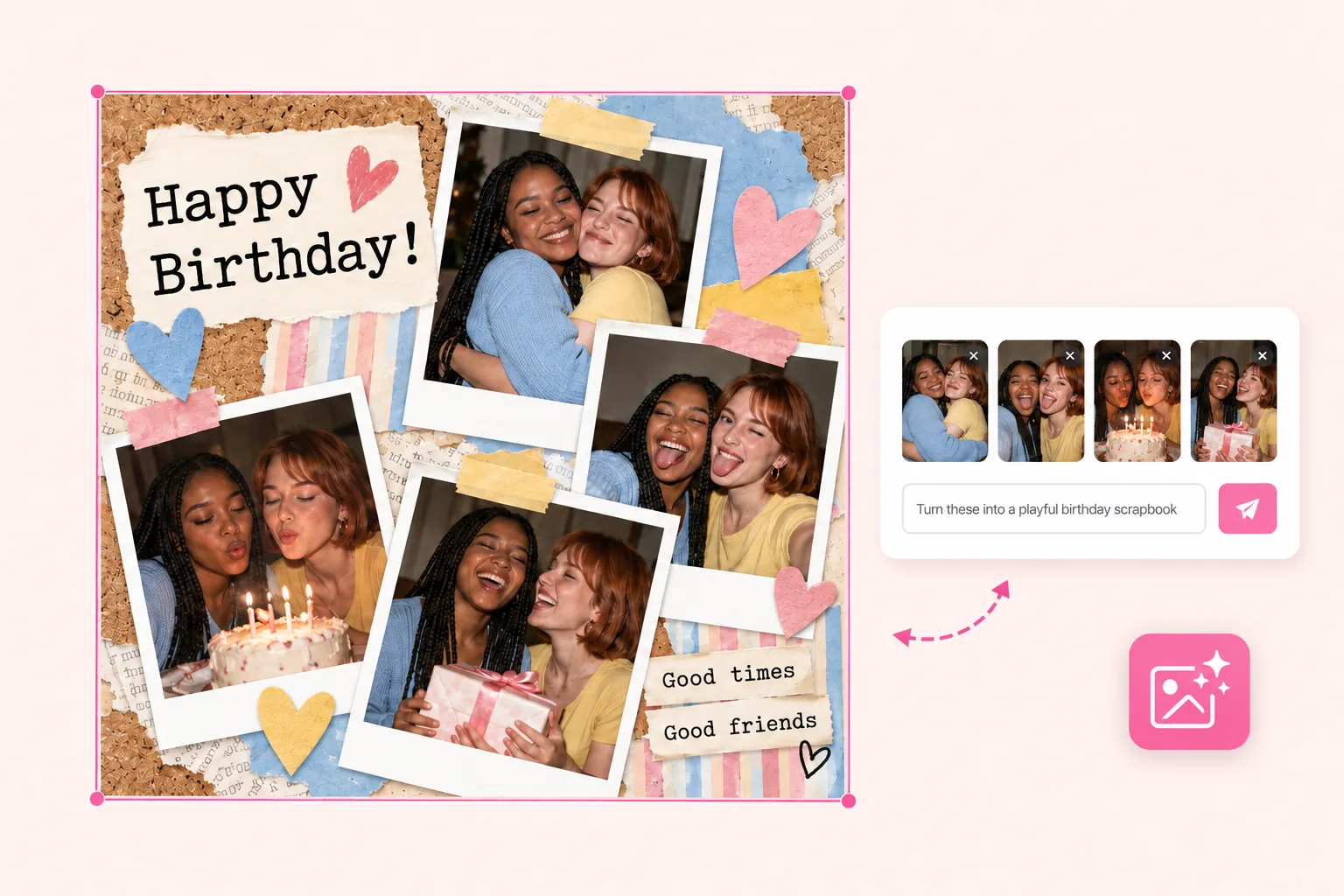 Describe the Look You Want for Your Birthday Collage
