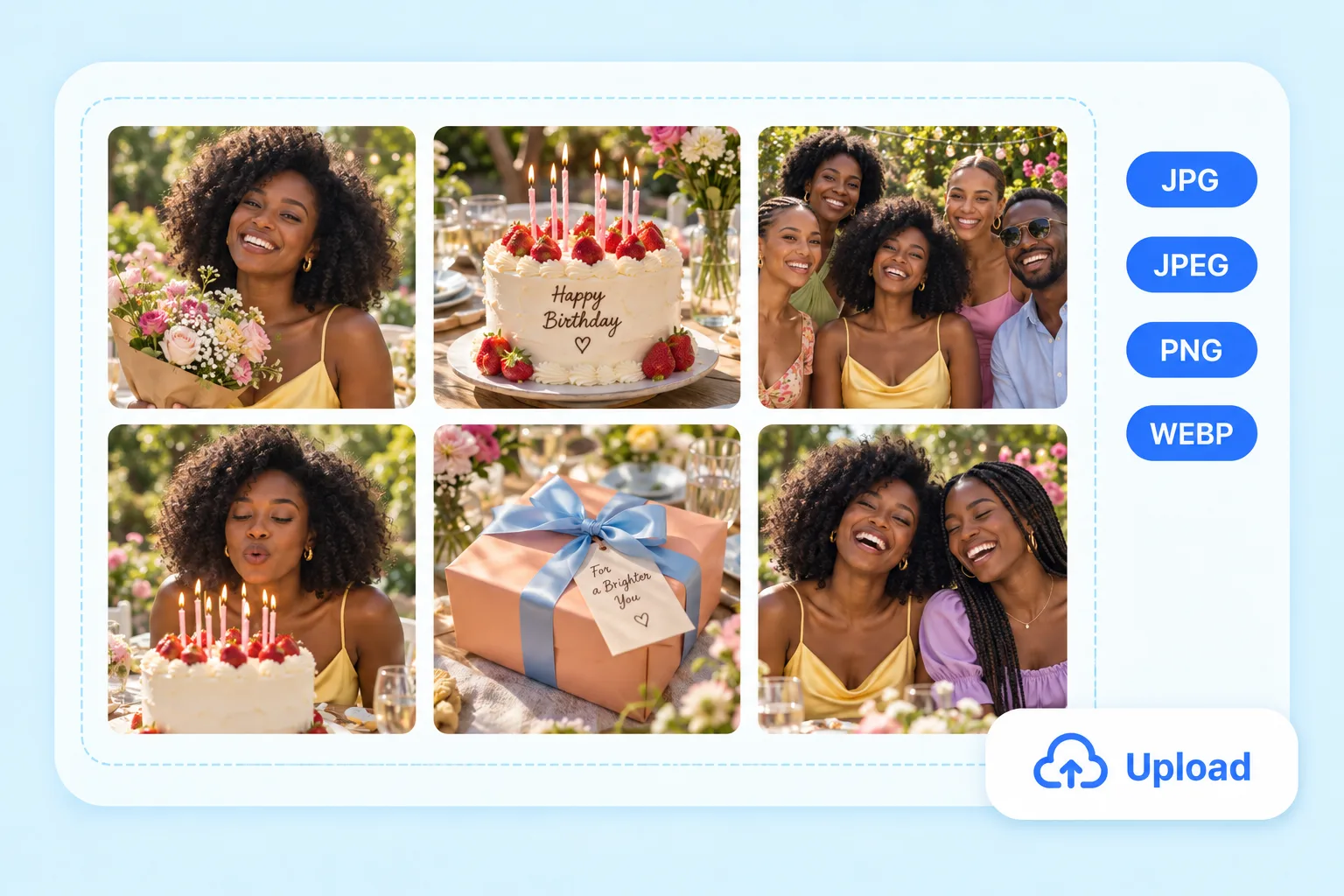 Upload your birthday photos