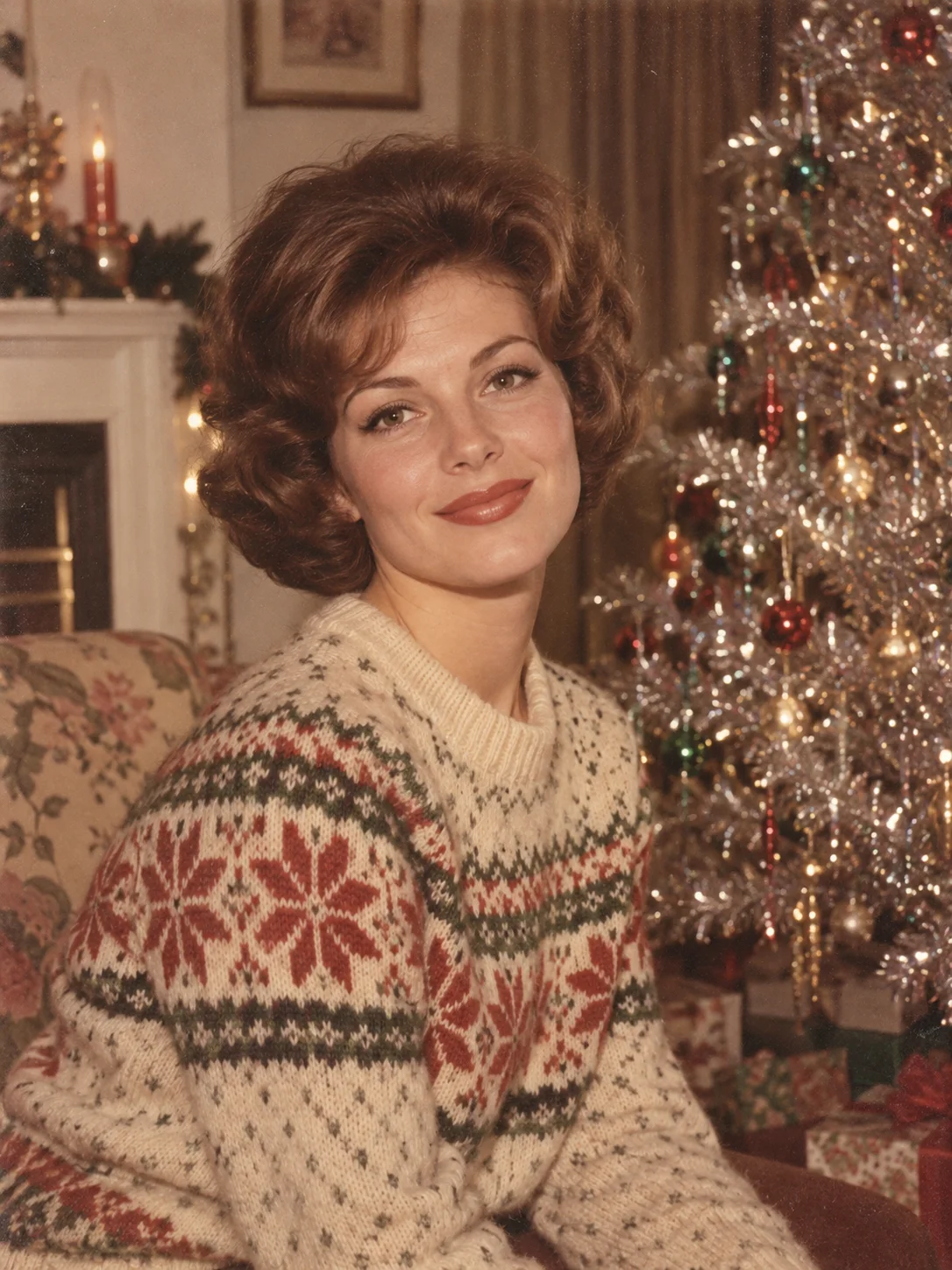 Vintage Christmas Card Photo