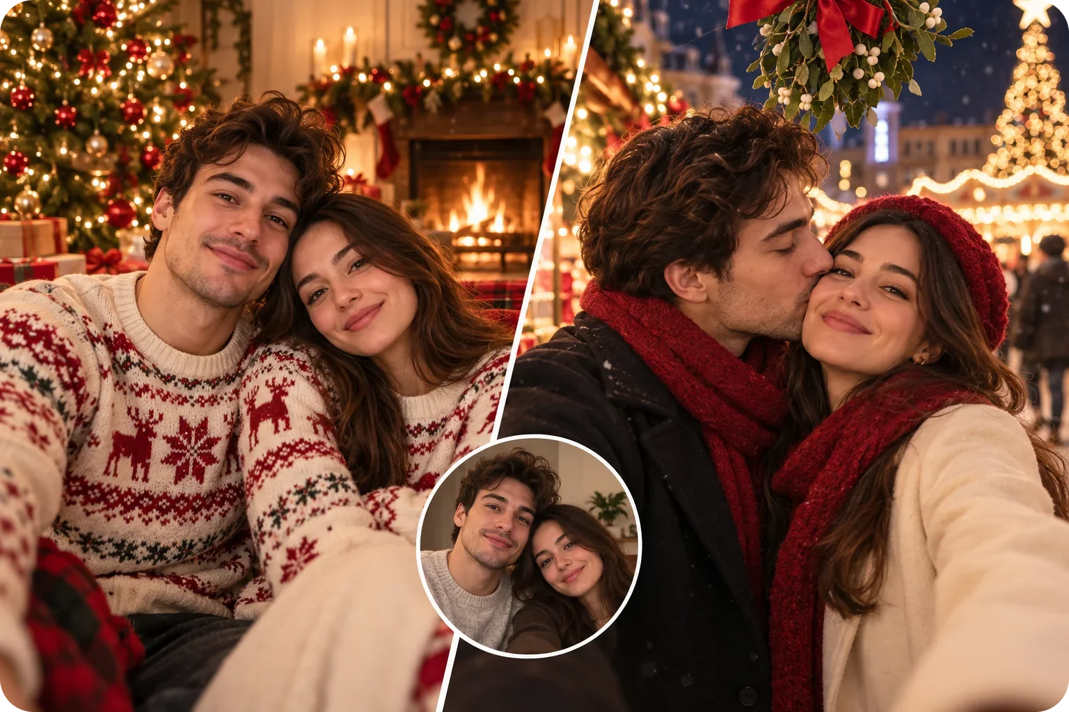 Get a Christmas Couple Photo Without a Photographer