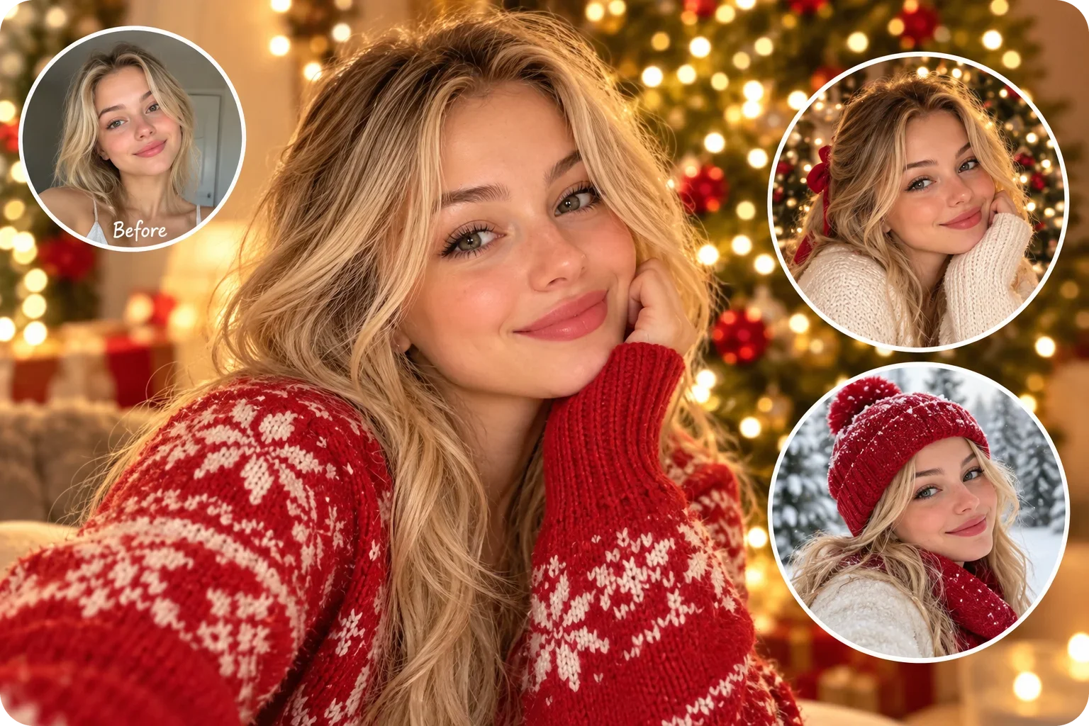 Make a Christmas Profile Picture From Your Selfie