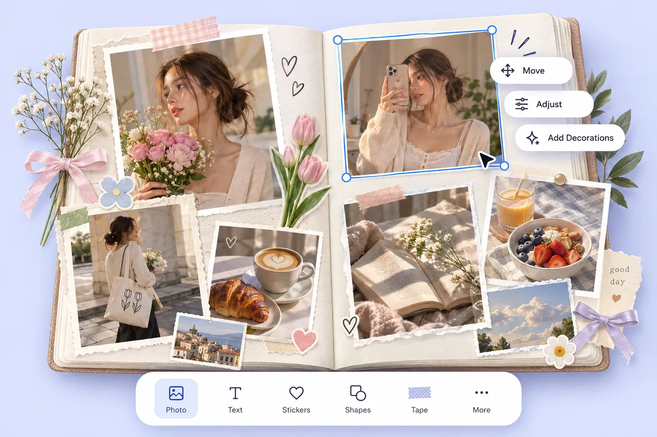 AI scrapbook refinement example
