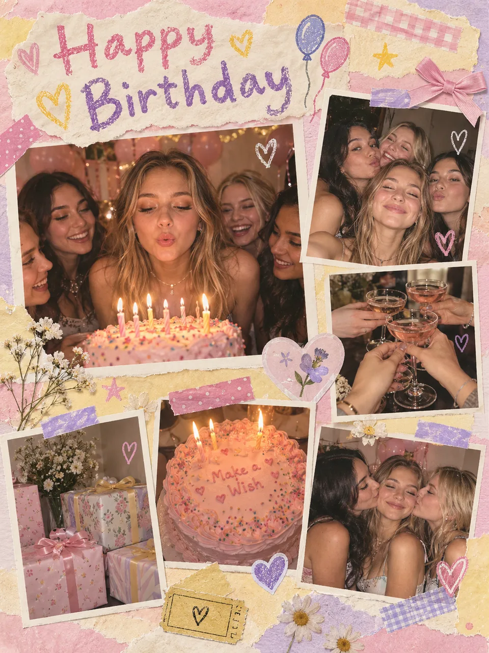 Birthday junk journal scrapbook