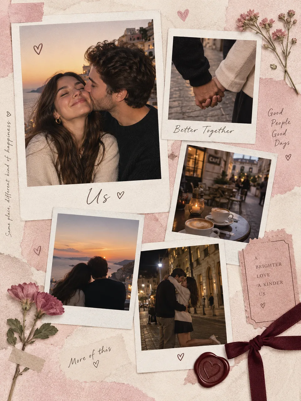 Couple anniversary digital scrapbook