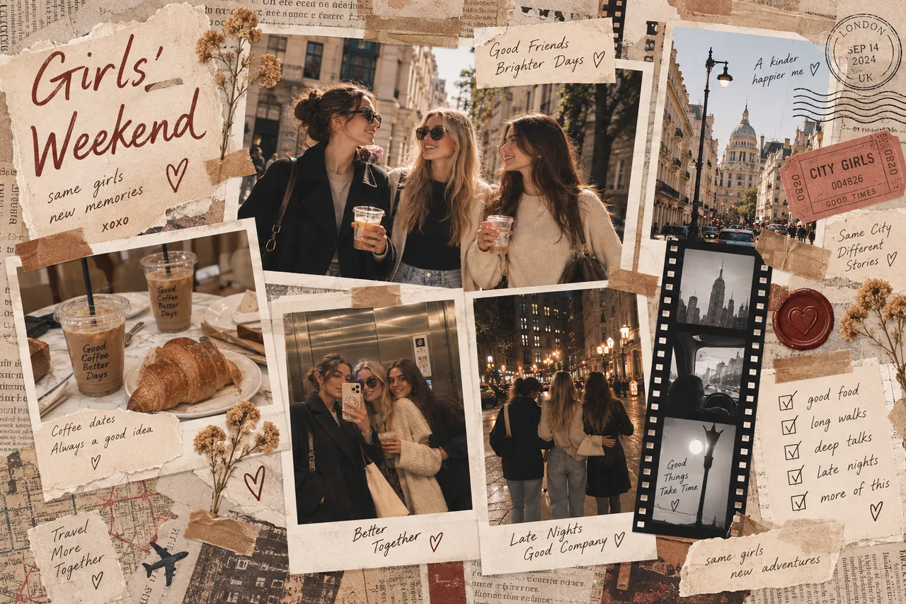 Warm vintage digital scrapbook