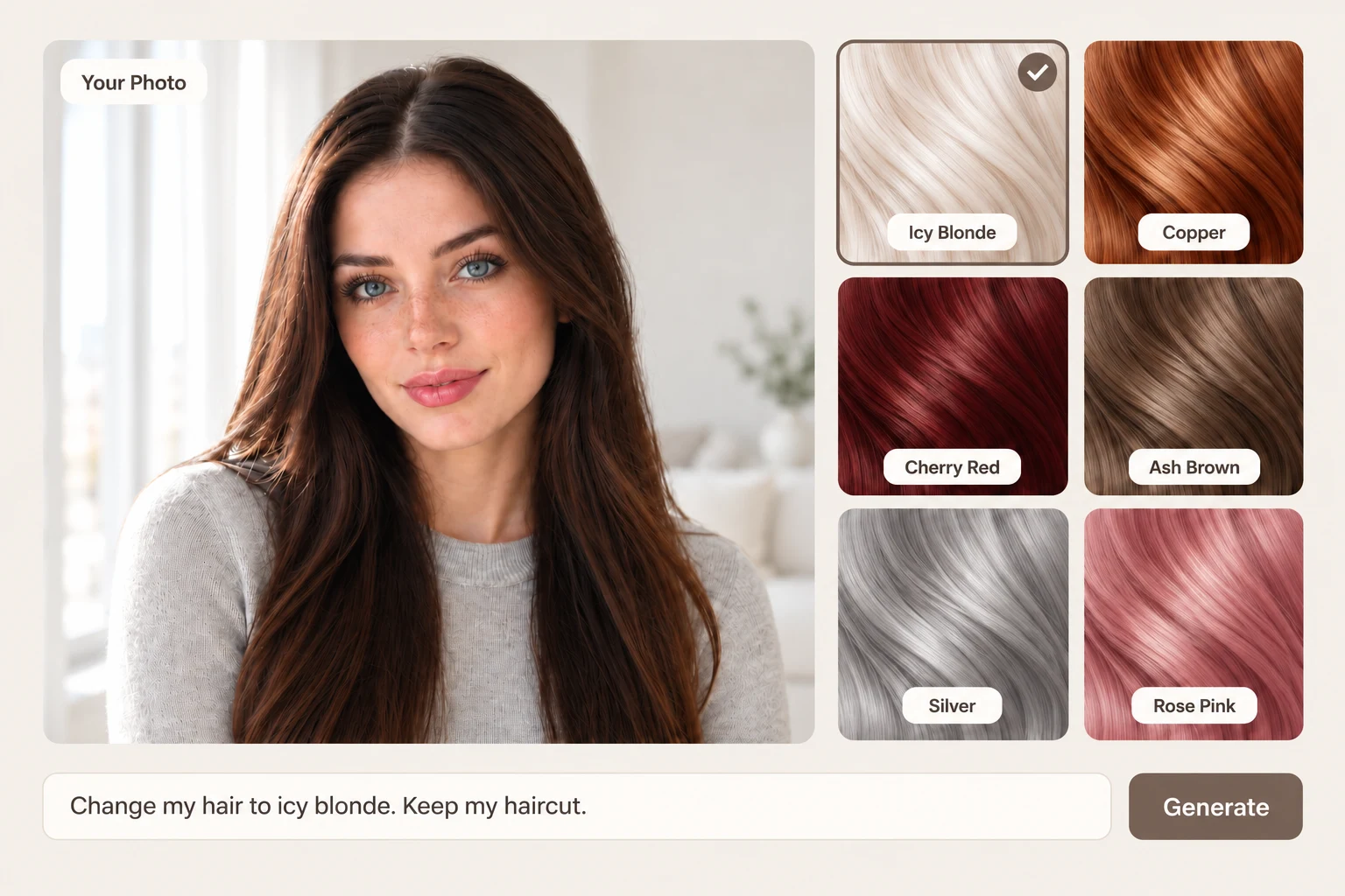 Pick a hair color or type a shade