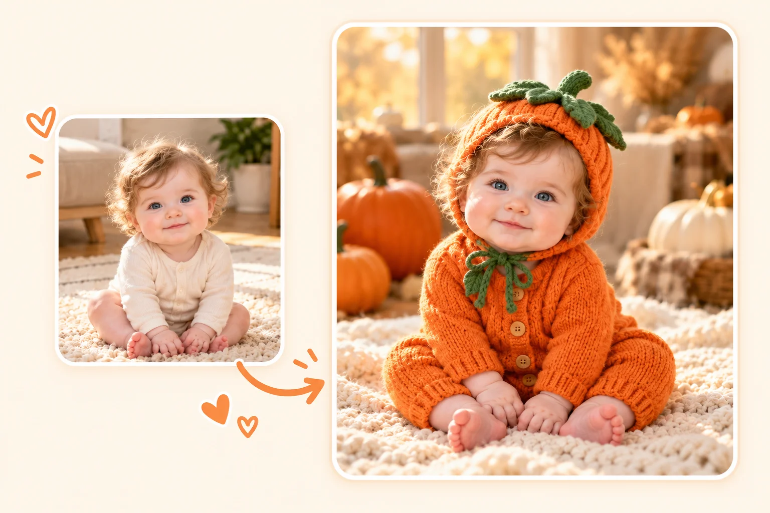 Buat Foto Halloween Pertama Bayi dari Satu Foto