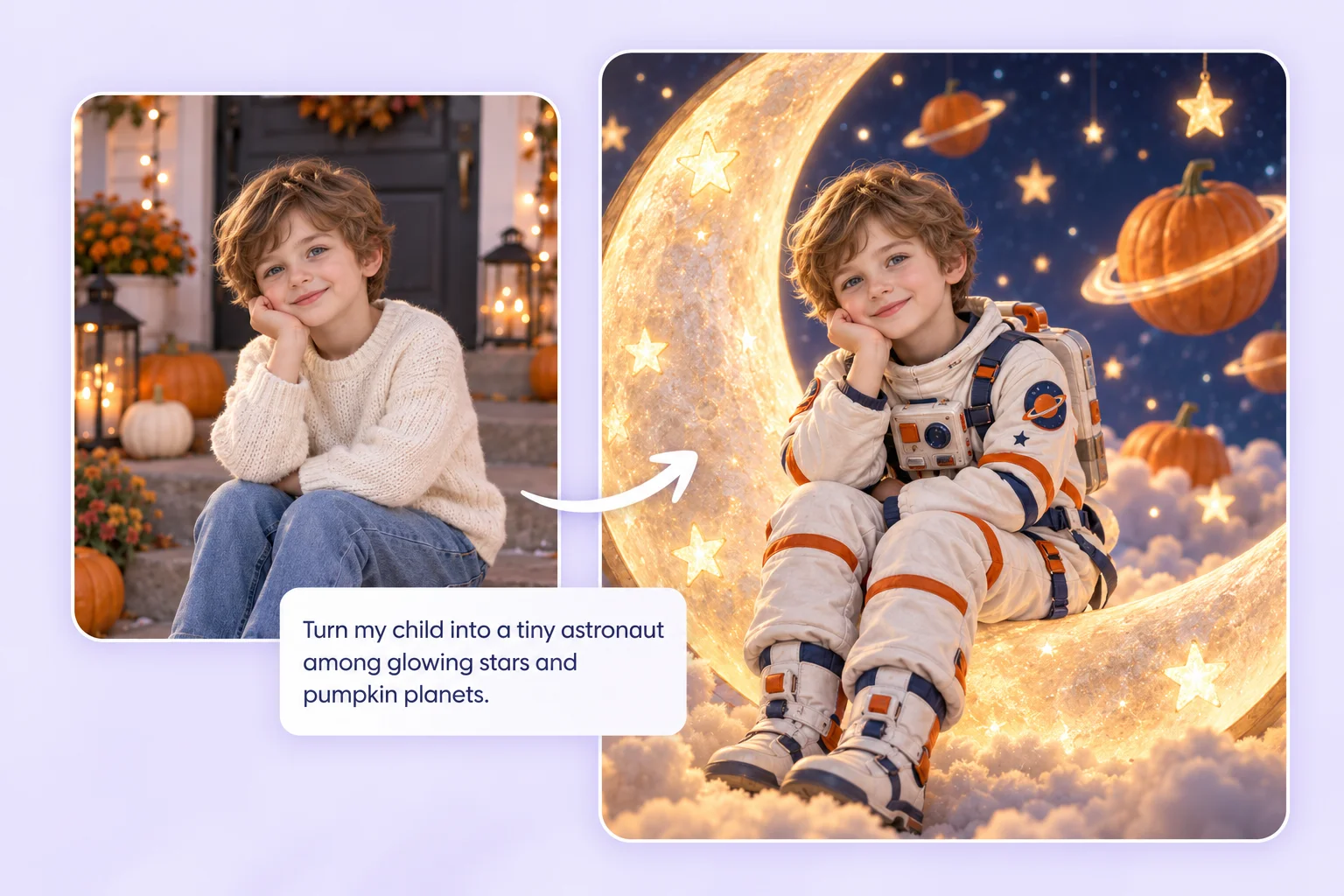 Buat gaya Halloween dari gambar referensi