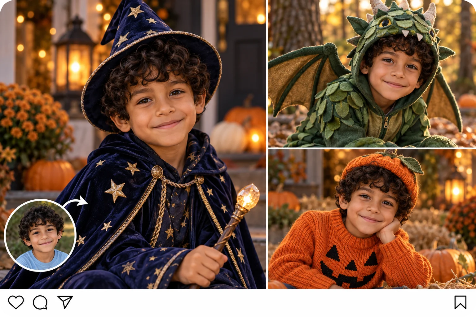 Bagikan Kolase Foto Halloween Anak