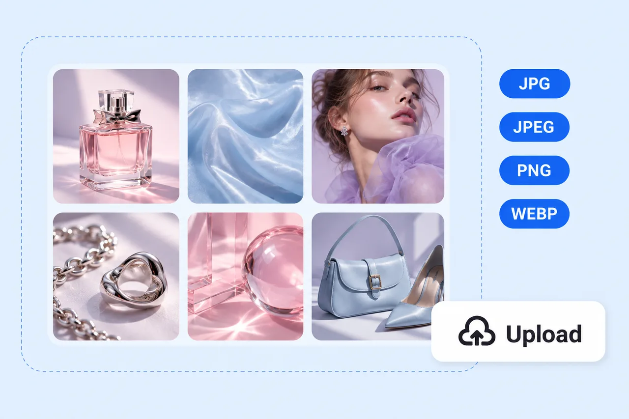 Describe an idea or upload images for AI moodboard