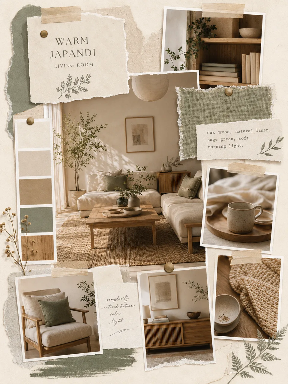 Interior design AI moodboard prompt example