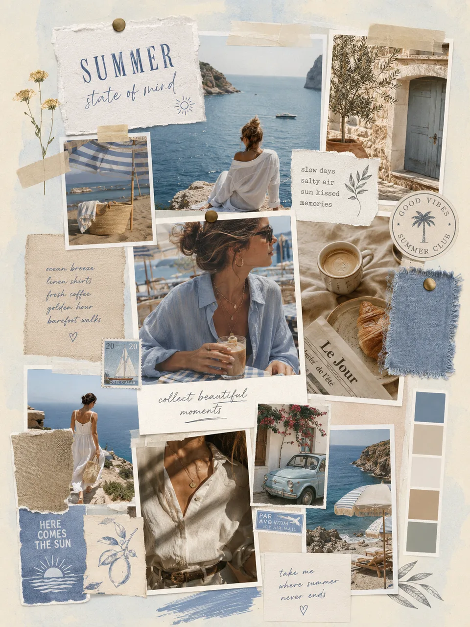 Social media campaign AI moodboard prompt example