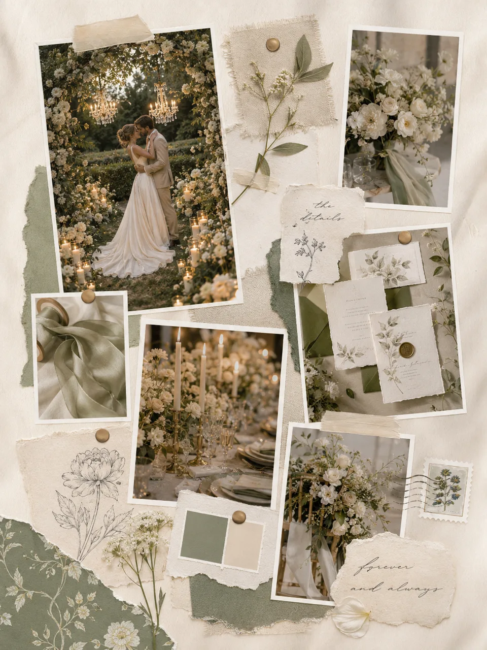 Wedding and event AI moodboard prompt example