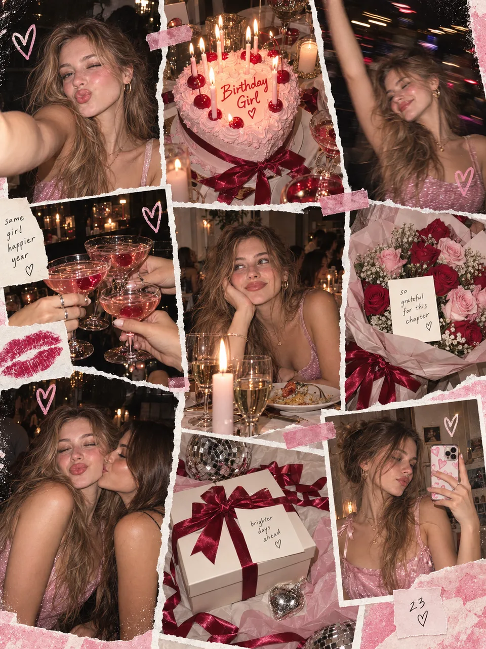 Birthday AI photo dump collage