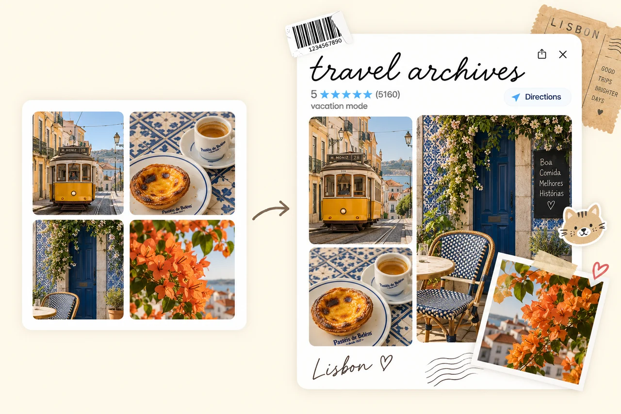 Turn Your Trip Photos Into an AI Travel Collage